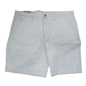 Member's Mark Men's Shorts 38 Waist Stretch Flat Front Light Grey Shorts